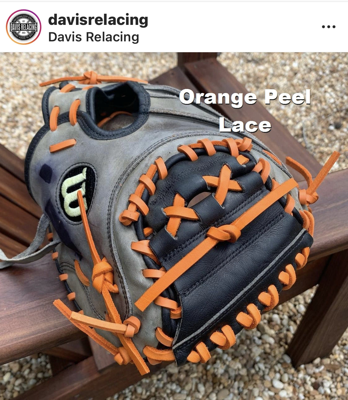 Davis Relacing - Custom Gloveworks Game Day Series relaced